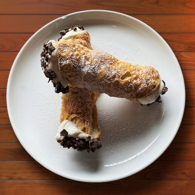 Homemade Cannoli.